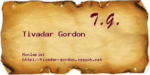Tivadar Gordon névjegykártya